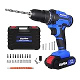 Akkuschrauber Akku Bohrmaschine 21V Professional Akku Bohrschrauber Set mit 1 Akku (1500mAh), LED-Licht, Drehmoment 45Nm, 26pcs Zubehör Bit