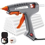 V VONTOX Heißklebepistole, 200W Industriell Klebepistole, 60s Schnelles Aufheizen, An/Aus-Funktion, mit 30 x11mm Klebesticks & Handtasche, für DIY Handwerk, Haus & Büro Reparatur