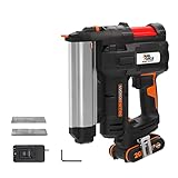 WORX WX840 NITRO NailForce Akku Nagler und Tacker 20V - 2-IN-1 Funktionen als Bolzensetzgerät & Schmalkronenhefter - für Nägel bis 50mm, Tackerklammer bis 40mm -2 LED-Lampe – inkl. Akku & Ladegerät