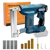 Akku Tacker Nagelpistole Kompatibel mit Makita 18V LXT Lithium-Akku, 2-in-1 Elektrotacker Elektronagler mit 500 Gerade Nägel und 500 U-förmige Nägel, für Holz/Stoff/Teppich (Ohne Akku)