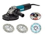 Makita/Trongaard - Betonschleifer/Sanierungsfräse/Winkelschleifer-Set 125mm 840W