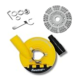 FANZTOOL 3.Generation Absaughaube für Winkelschleifer inkl. 125 mm Diamantschleiftopf PROFI QUALITÄT – Bürsten Auswechselbar – 99% Universal passend – Verstärkter Adapterring – M14 Adapter