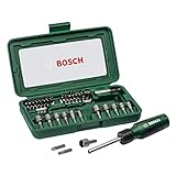 Bosch 46tlg. Schrauberbit und Steckschlüssel-Set (PH-, PZ-, Hex-, T-, S-Bit, Zubehör Bohrschrauber und Schraubendreher)