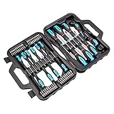 AmazonBasics 58-Piece Screwdriver Set - Precision Slotted, Phillips, Torx