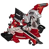 Einhell Zug-Kapp-Gehrungssäge TE-SM 216 Dual (1800 W, max. 65 mm x 305 mm Schnitttiefe/-breite, Ø 216 mm Sägeblatt, beidseitig neigbarer Sägekopf, Zugfunktion, Laser)