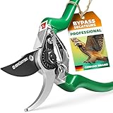 GRÜNTEK Gartenschere FALKE Teflon Baumschere, Klinge aus japanischem SK5 Stahl, Bypass Pflanzenschere 215 mm Secateurs, Ergonomische Garten-Pflanzen-Blumenschere