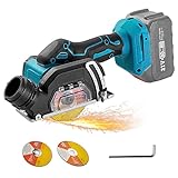 Akku Kreissäge für Makita 18V Batterie, 19500RPM Handkreissäge mit 2 Sägeblättern, Sechskantschlüssel, 550W Bürstenloser Motor, Schnitttiefe 22mm für Holz, PVC und Weichmetall