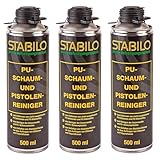 3x Stabilo Pistolenreiniger, Schaumreiniger, PU Reiniger, Reinigungsmittel, Entfetter, 500 ml pro Dose, 3 Stück