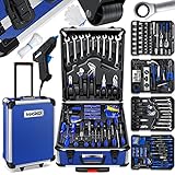 Masko® 969 tlg Werkzeugkoffer Werkzeugkasten Werkzeugkiste Werkzeug Trolley Profi 969 Teile Qualitätswerkzeug Blau